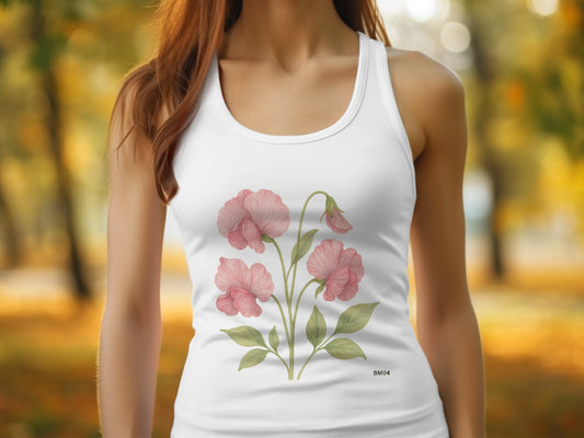 Pink Floral Tank Top Design Fashion Product