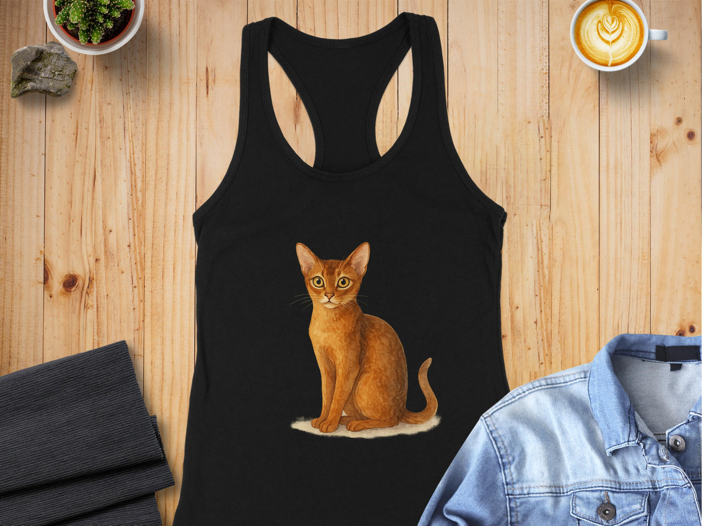 Cat Themed Black Tank Top Product