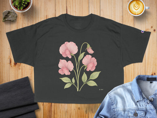 Elegant Botanical Floral Print Graphic Tee Shirt product type