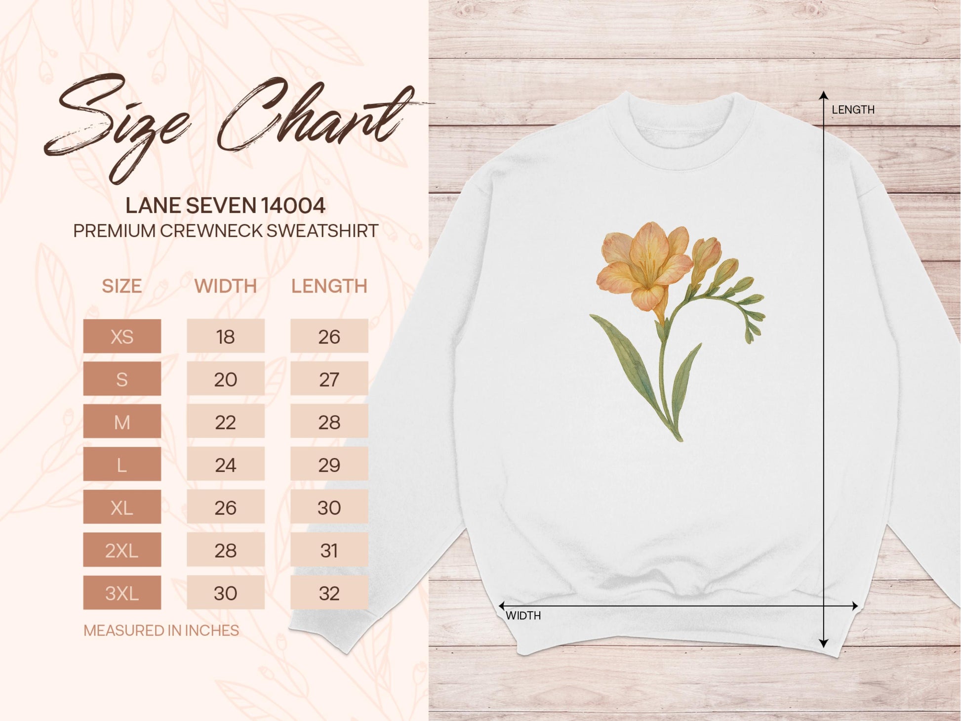 Beautiful Floral Design Premium Crewneck Sweatshirt product