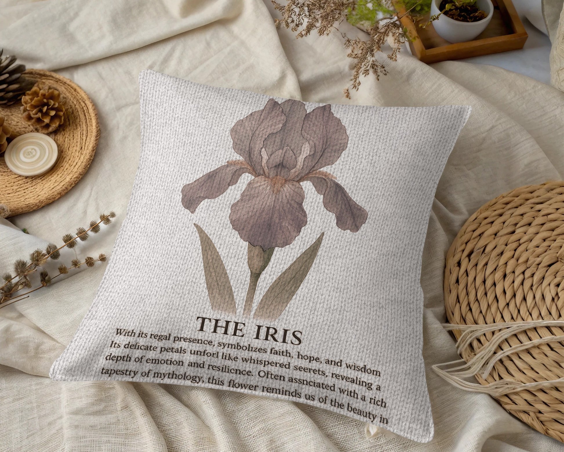 Artistic Floral Design Throw Pillow Product
