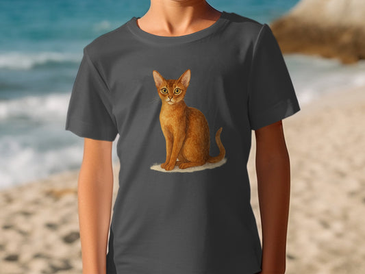 Beach Style Elegant Cat Graphic T-shirt product type