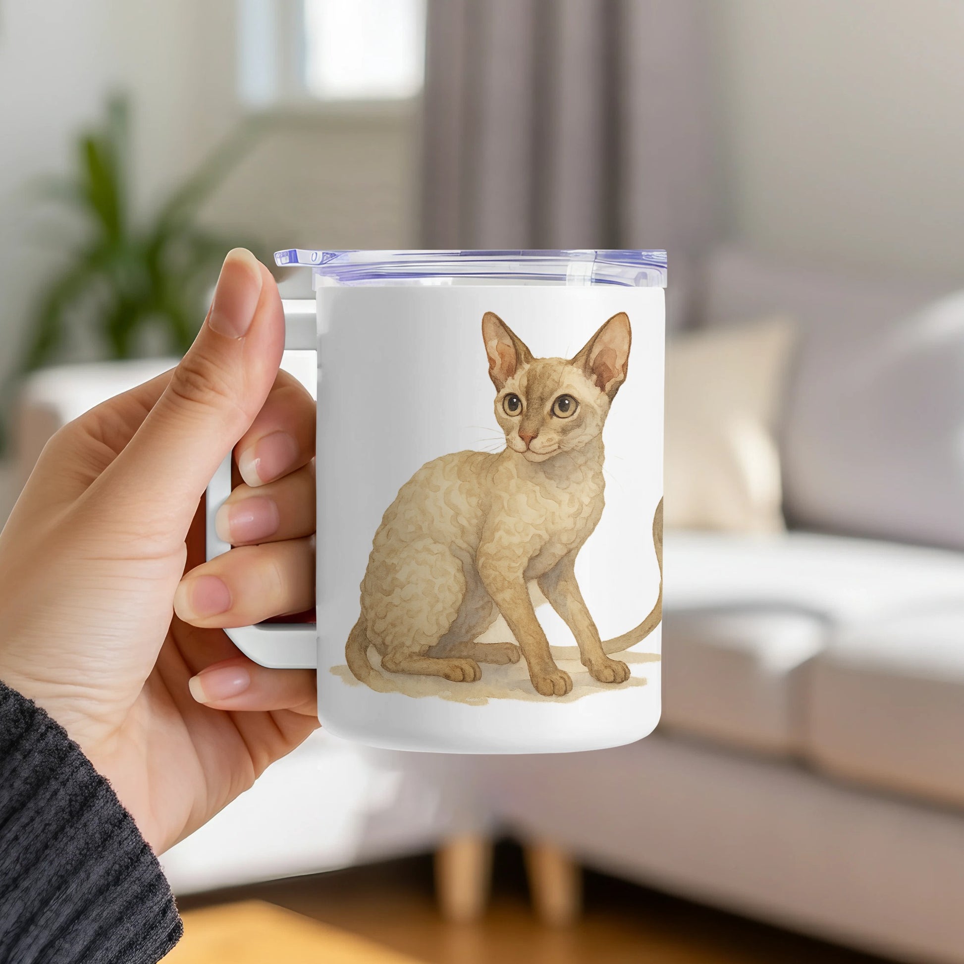 Curlier Cat Curled Tail Coffee Mug product