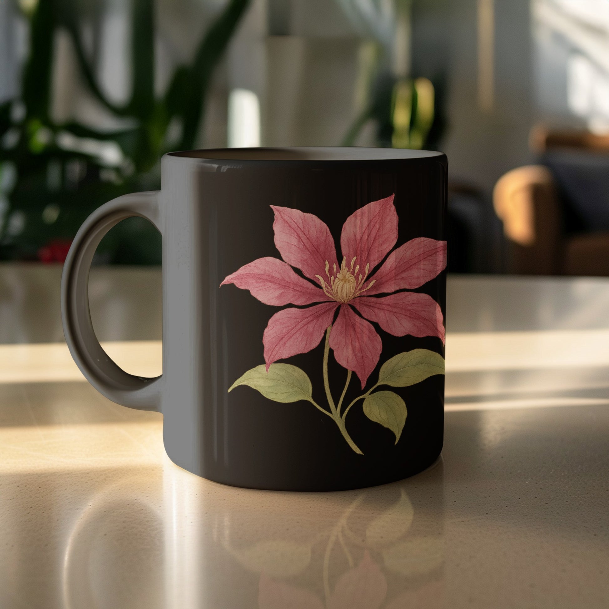 Pink Flower Design Coffee Mug Product