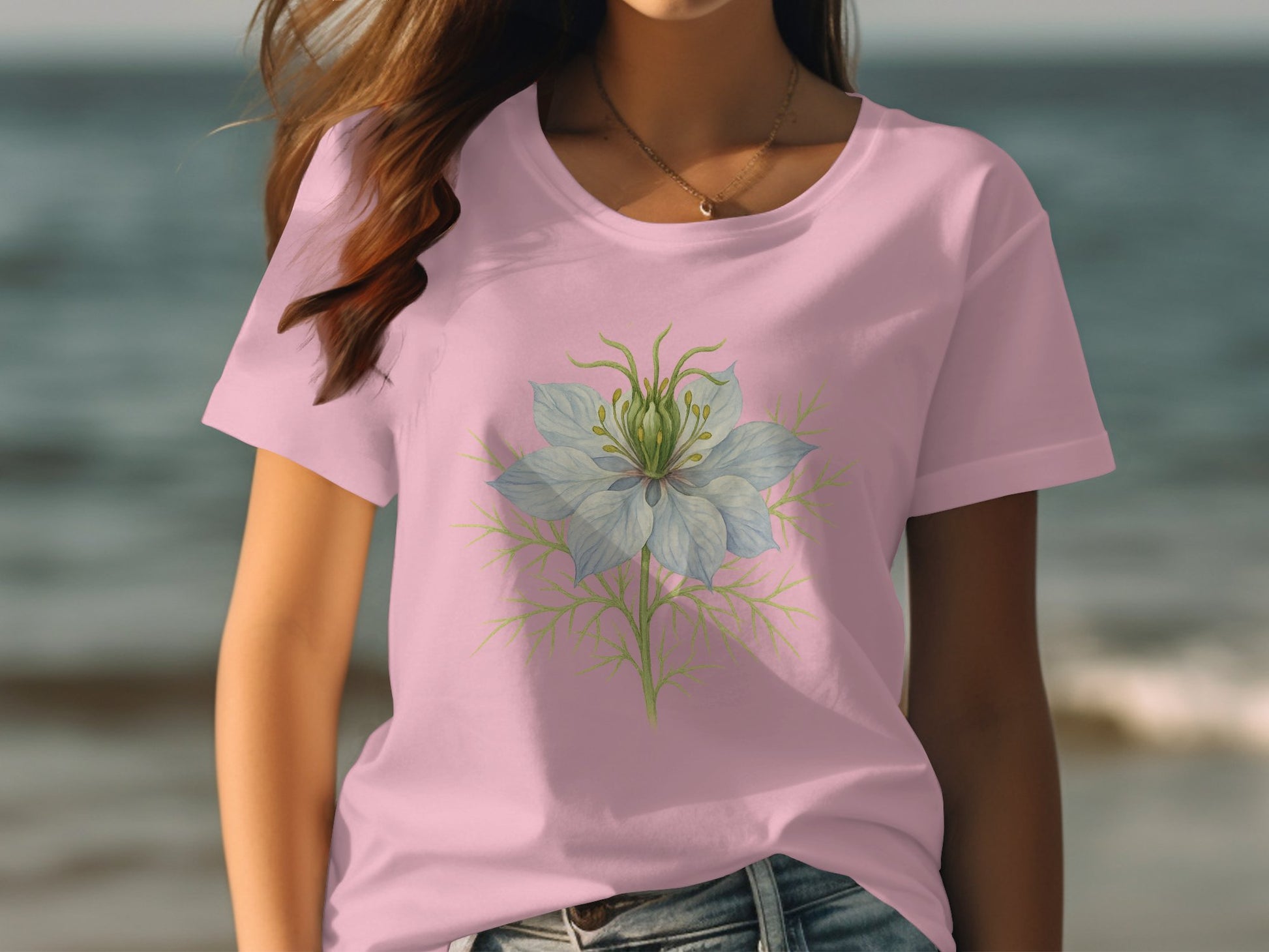 Elegant Floral Graphic Design T-Shirt product type