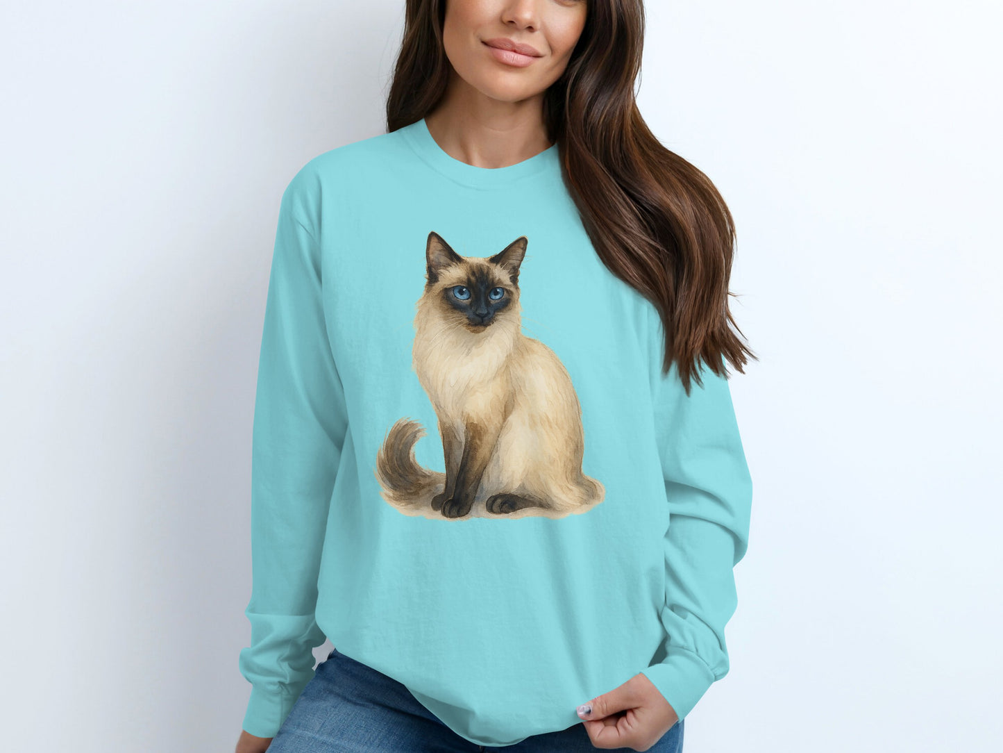 Siamese Cat Shirt Long Sleeve Unisex Casual Product