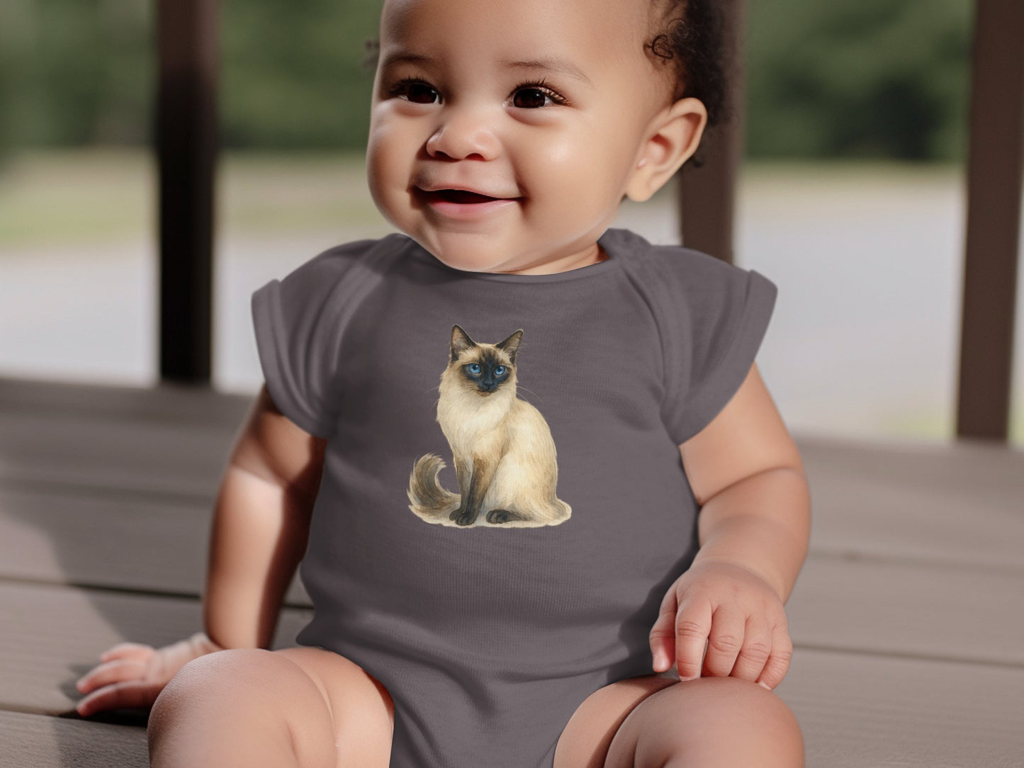 Adorable Infant Onesie with Funny Cat Design product type