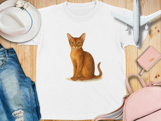 Cute Kitty Illustration Design Short Sleeve Shirt product
