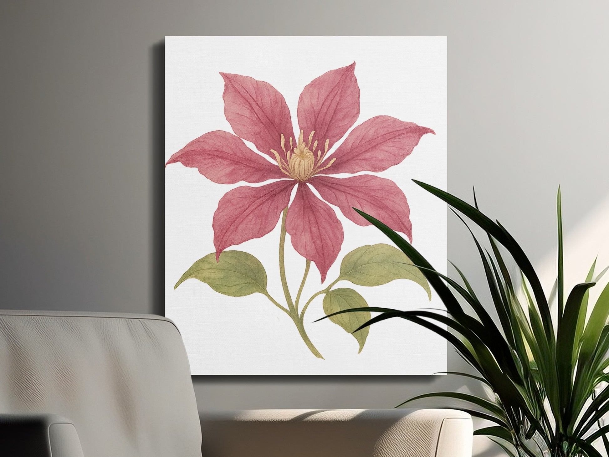 Pink Flower Wall Art Botanical Print Poster product