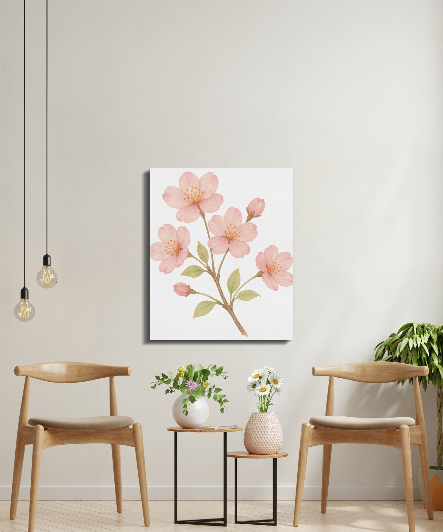 Elegant Pink Flower Canvas Art Print product type