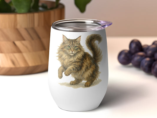 Whimsical Cat Print Travel Tumbler for Everyday Use product