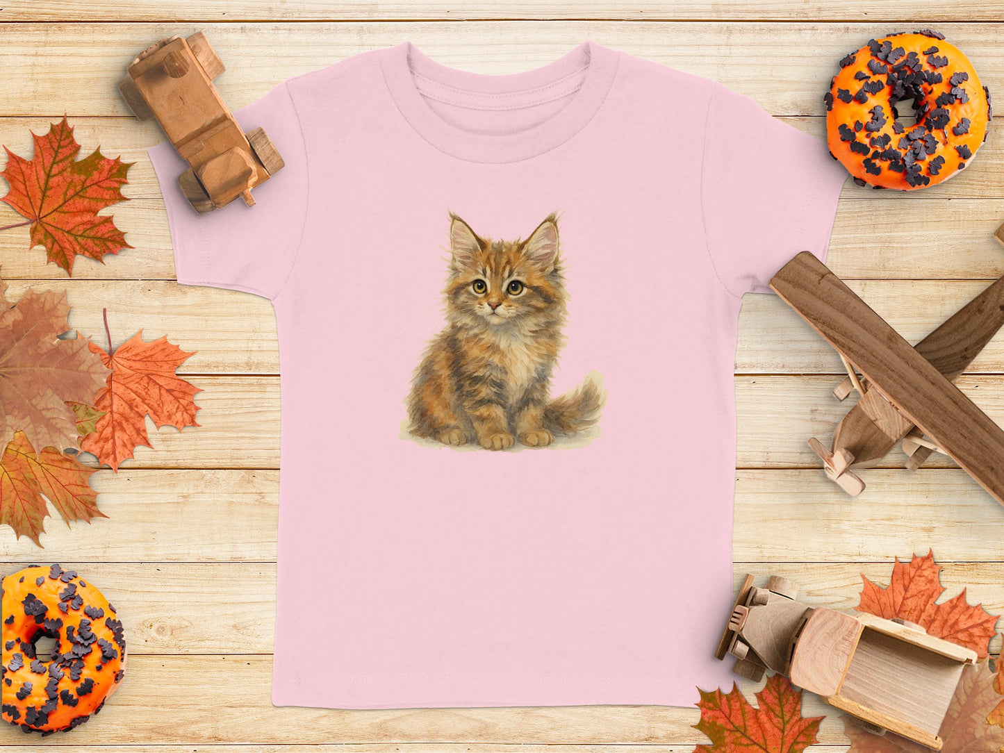 Adorable Kitten Graphic Tee for Kids Apparel Product