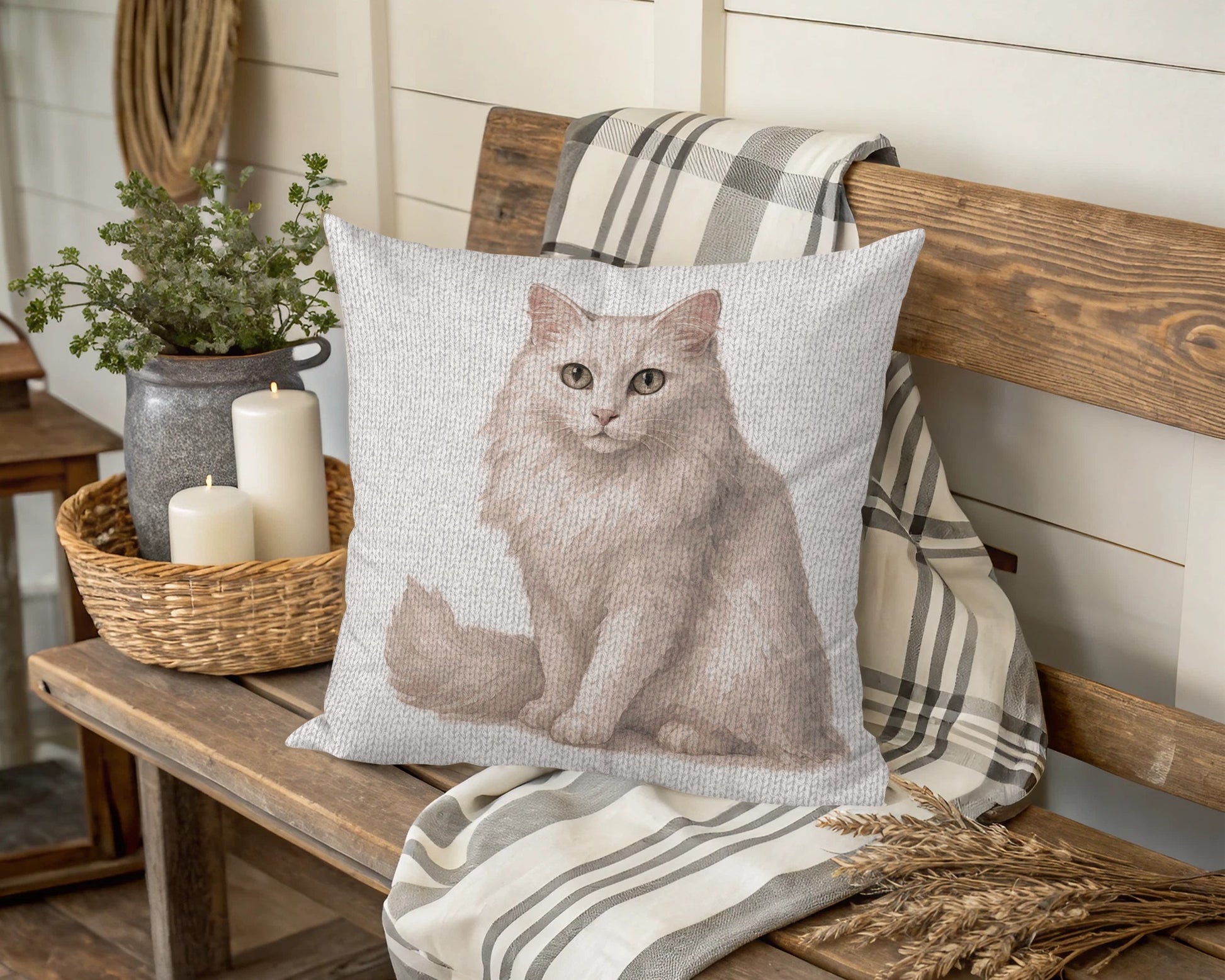 Elegant Cat Design Cushion Pillow product type