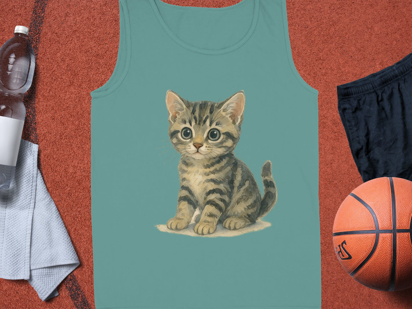 Adorable Kitten Print Tank Top Unique Graphic product type