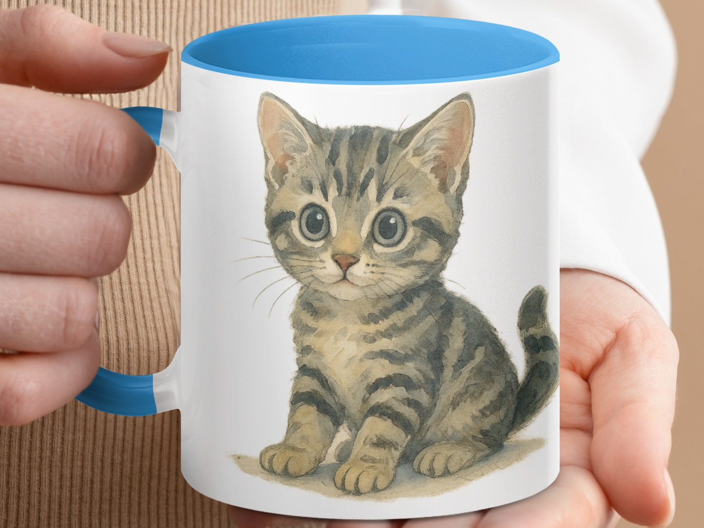 Cute Adorable Kitten Print Ceramic Coffee Mug product