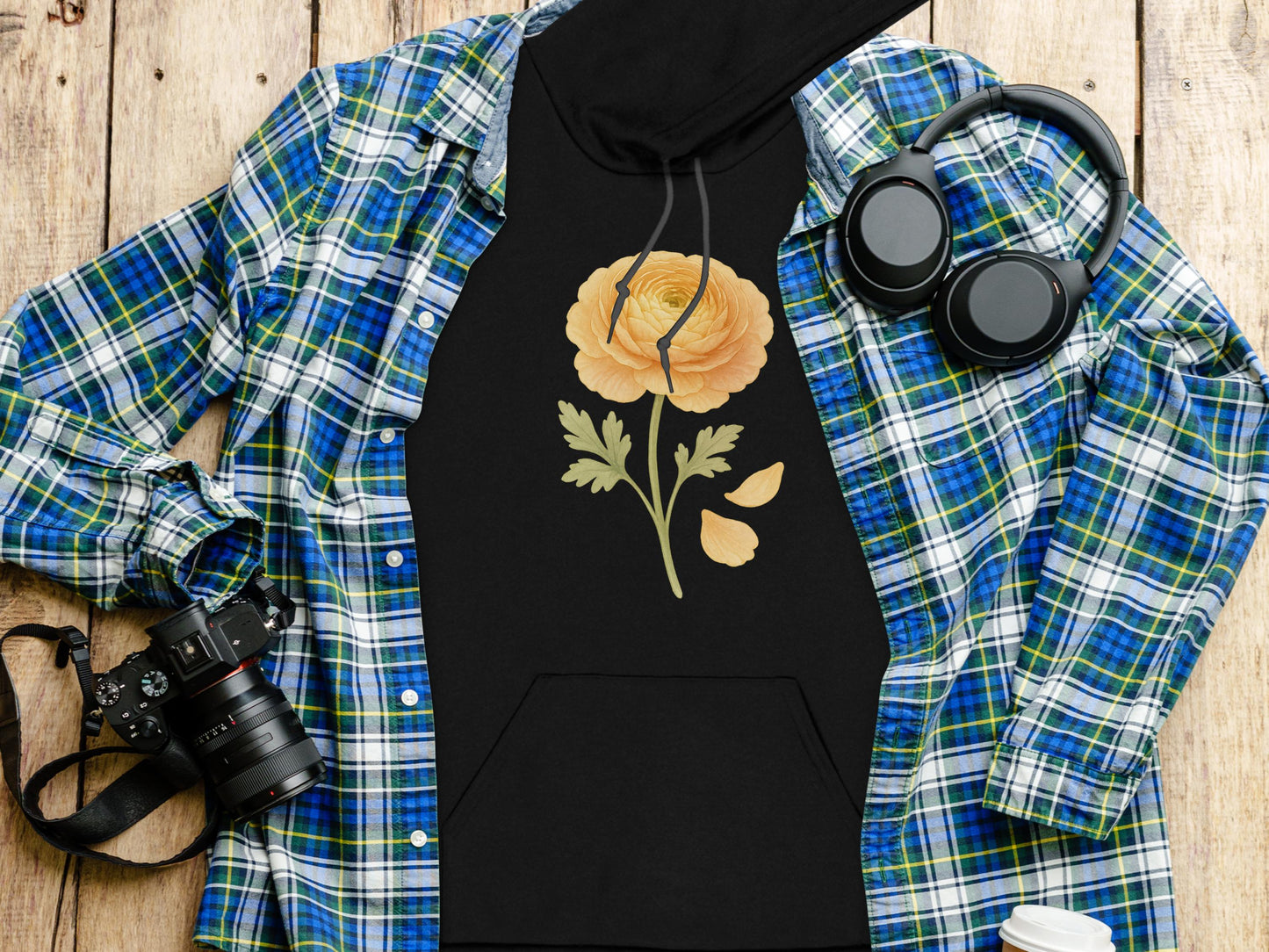 Stylish Floral Print Hoodie with Vibrant Design product