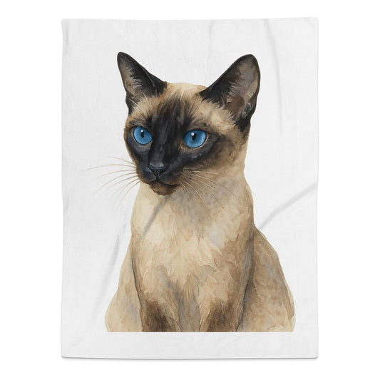 Stunning Blue Eyed Siamese Cat Print on a product