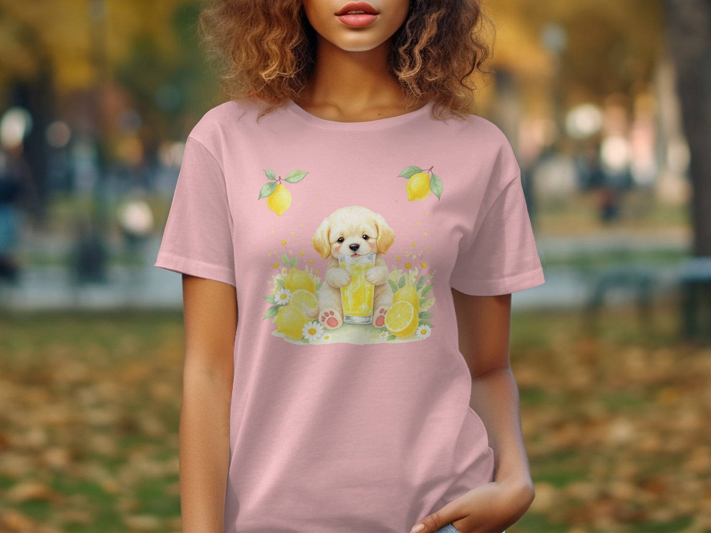 Adorable Puppy with Lemon Decor T-Shirt product type