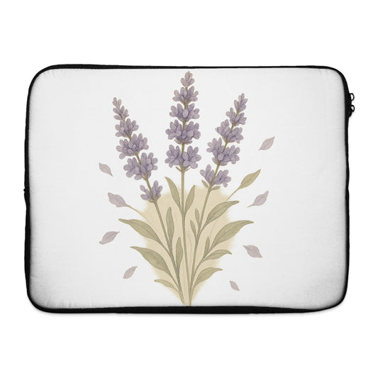 Purple Lavender Floral Design Laptop Sleeve product