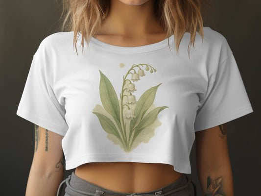 Artistic Lily of the Valley Graphic Crop Top product
