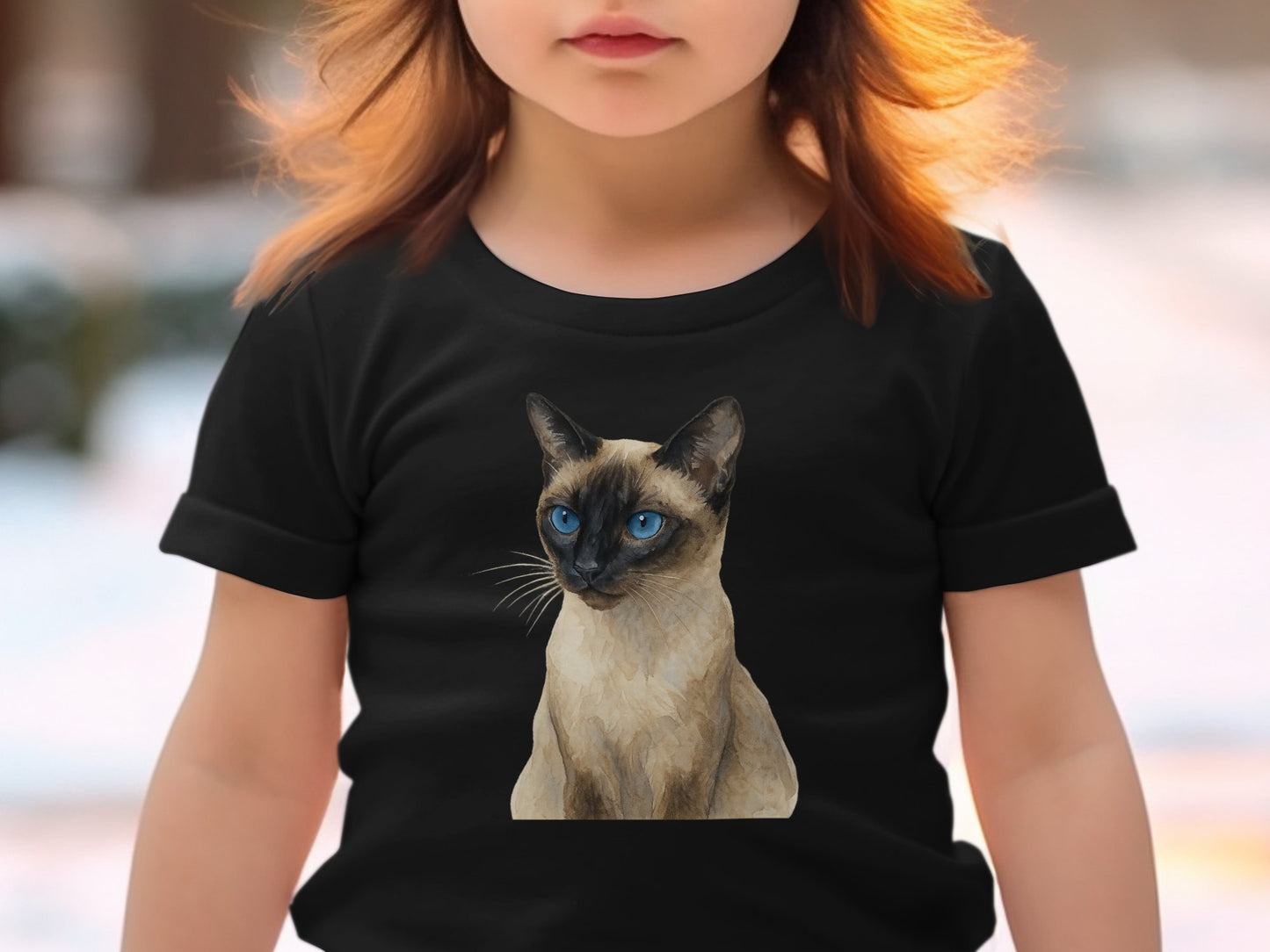 Bright Eye Siamese Cat Print Short Sleeve Shirt product type