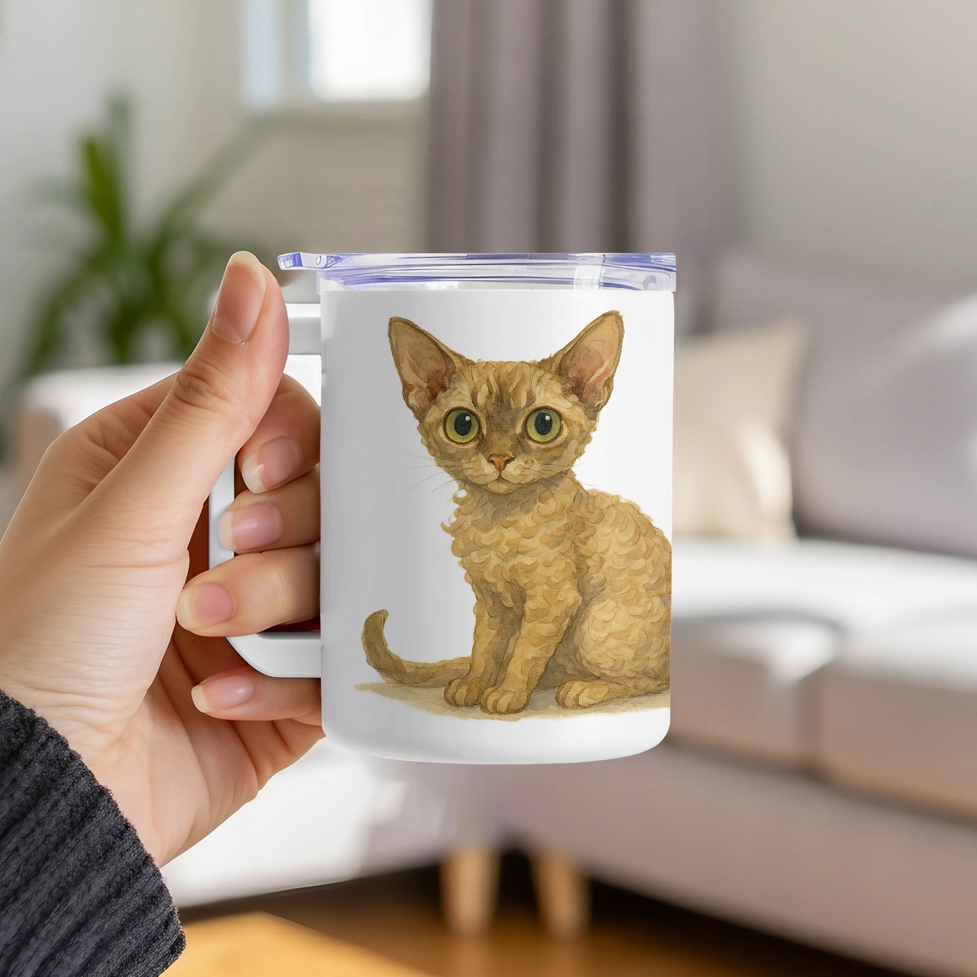 Cute Cat Illustrated Design for Coffee Mug Product
