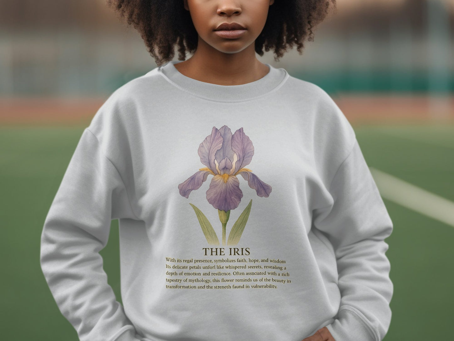 The Iris Flower Design Graphic Printed Sweatshirt product type