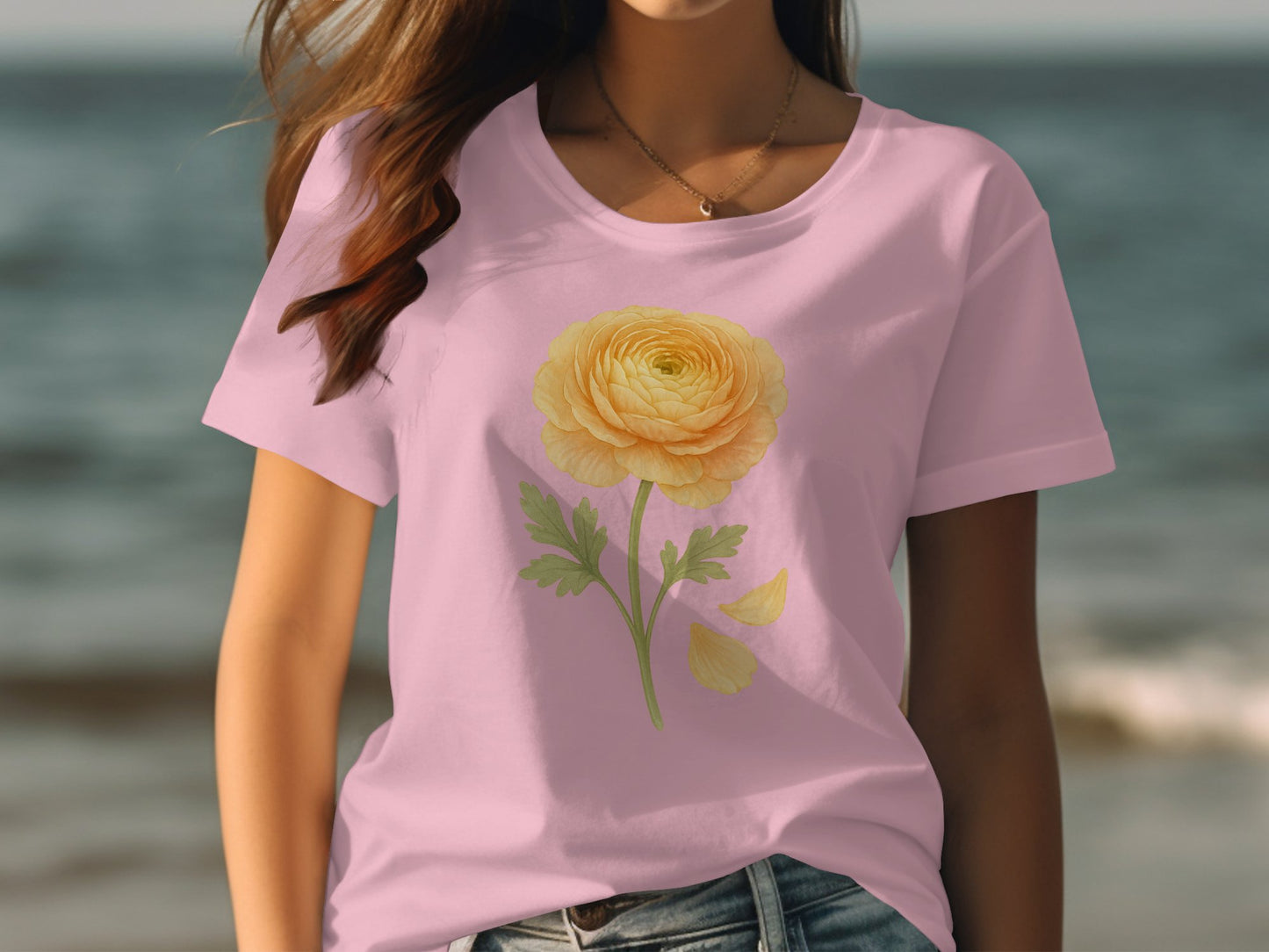 Beautiful Yellow Rose Graphic Design T-shirt product