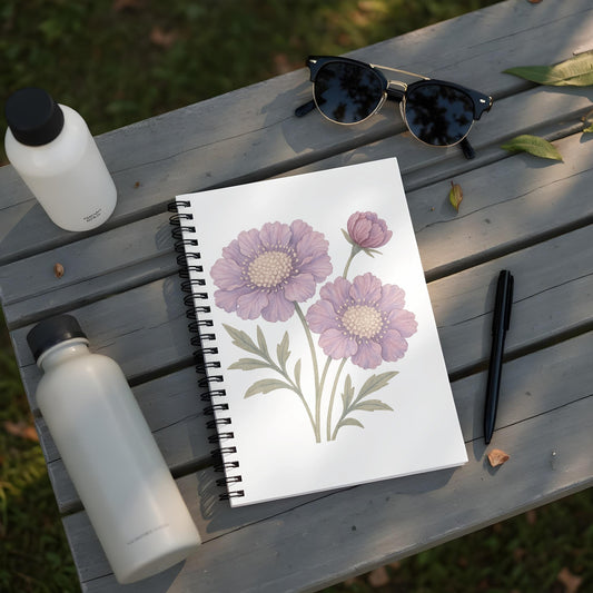 Beautiful Floral Design Spiral Notebook Product