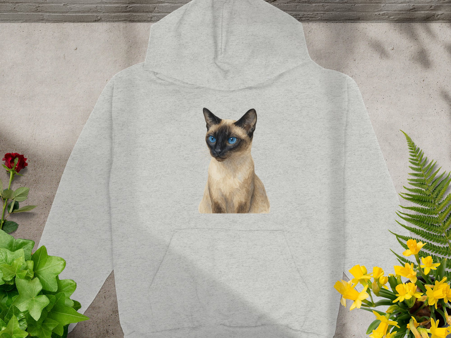 Siamese Cat Print Hoodie Cute Pet Lover Fashion product