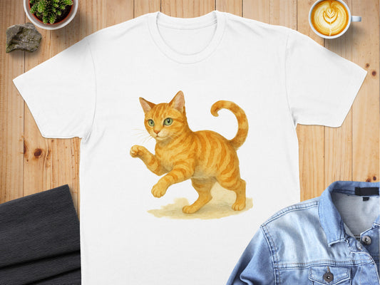 Cute Orange Tabby Cat Graphic Design T-shirt product type