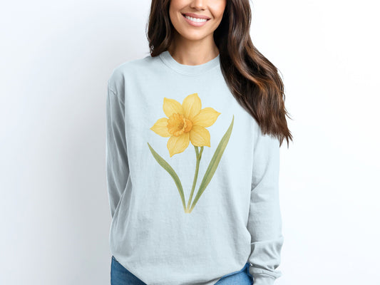 Bright Daffodil Graphic on Comfortable Sweatshirt product