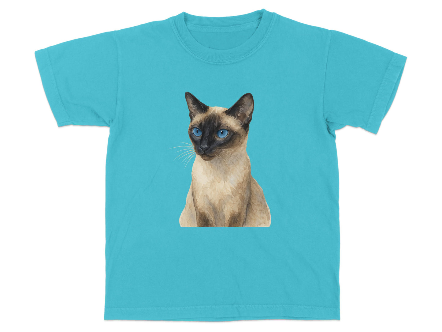 Siamese Cat Design Graphic T-shirt Unique Apparel Product Type