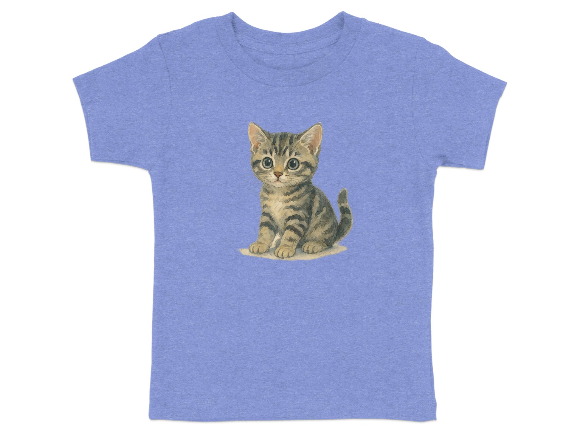 Cute Kitten Graphic Blue T-shirt for Kids product type