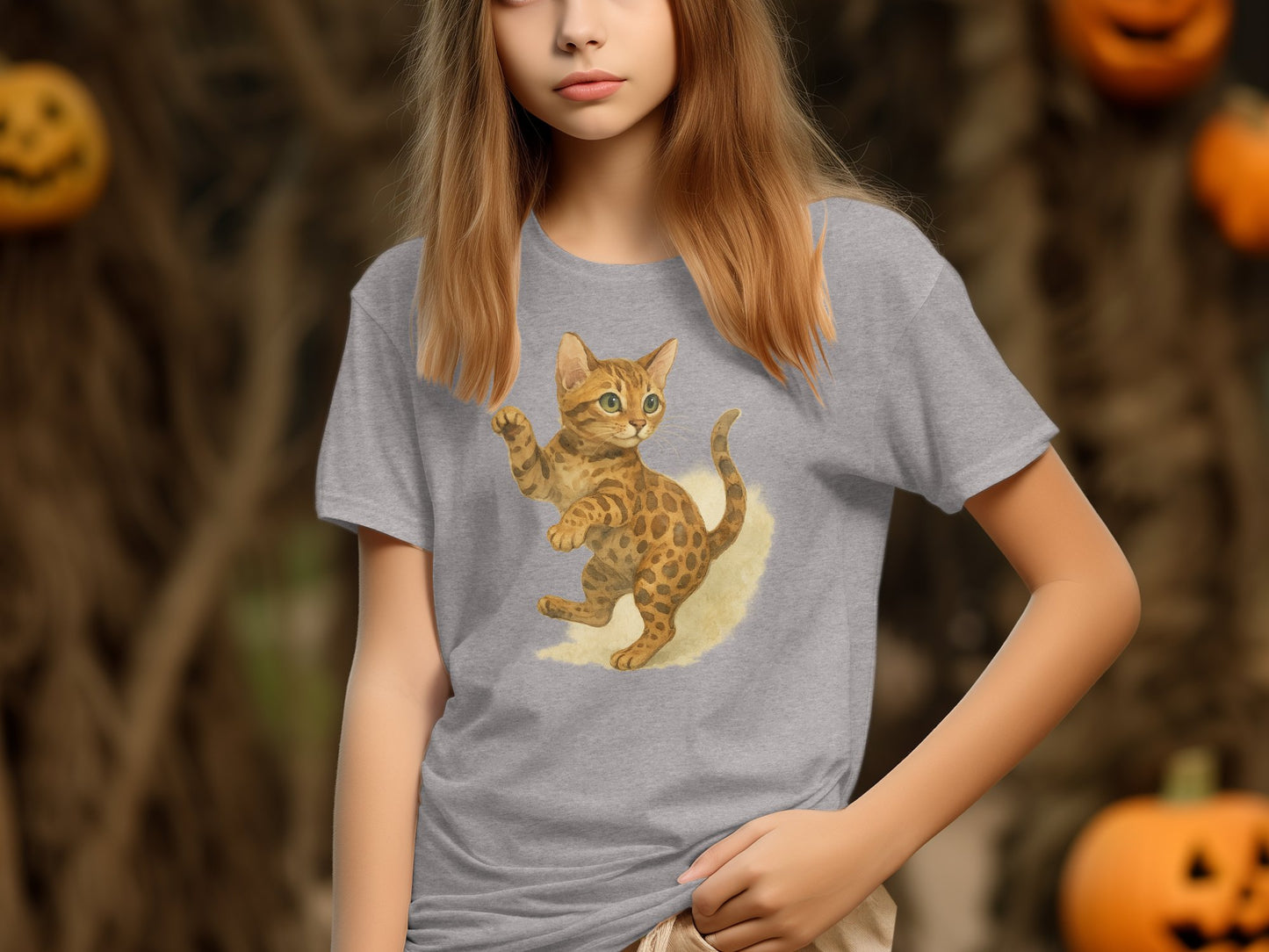 Adorable Halloween Cat Graphic Tee product