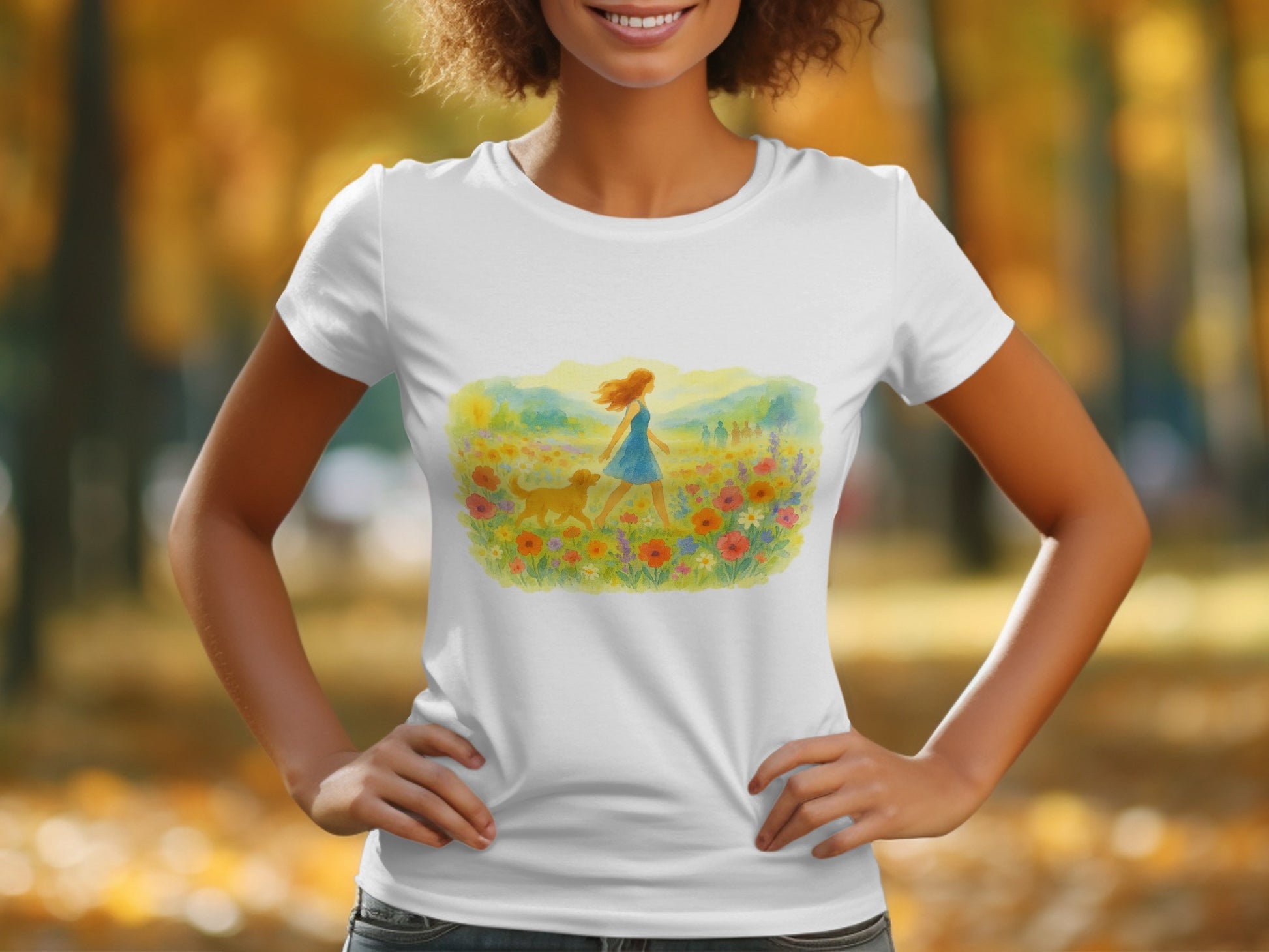 Scenic Nature Walk Art T-shirt Colorful Design product