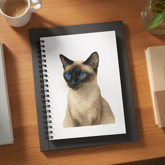 Adorable Siamese Cat With Blue Eyes Notebook product