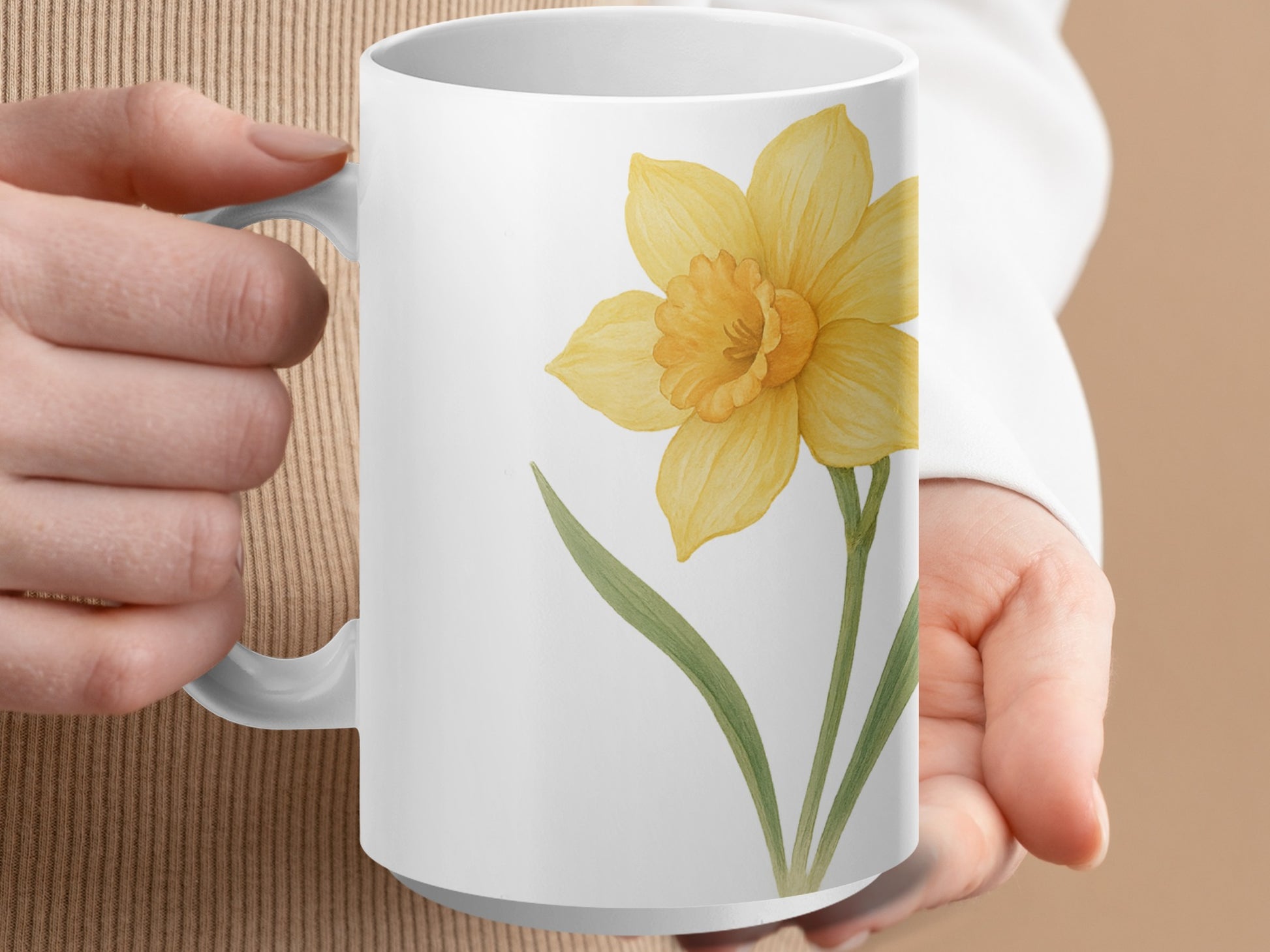Daffodil Design Mug Perfect for Morning Coffee product type