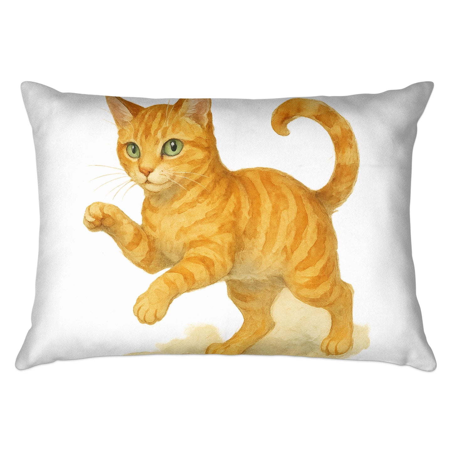 Adorable Orange Tabby Cat Print Decorative Pillow product type