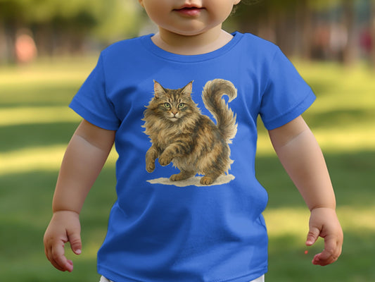Adorable Fluffy Printed Cat Kids T-shirt product