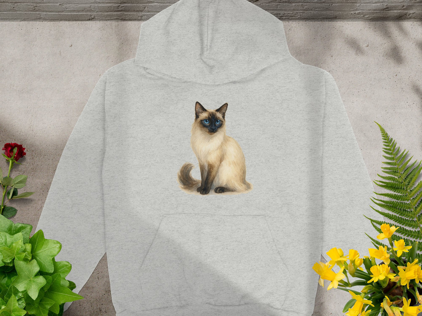 Cozy Hoodie Featuring Beautiful Siamese Cat Design product