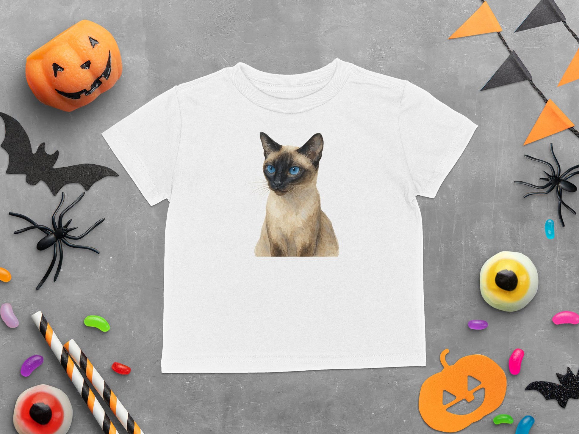 Siamese Cat Kids Halloween T-shirt Cute Fun Product