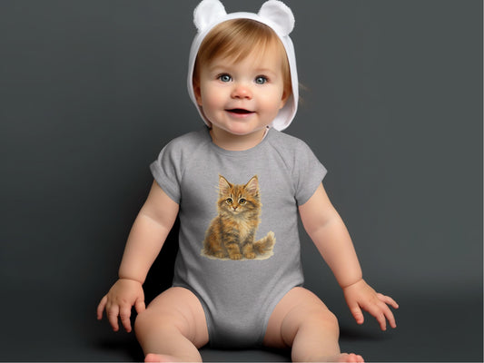 Adorable Kitten Print Baby Onesie for Cute Outfit product type