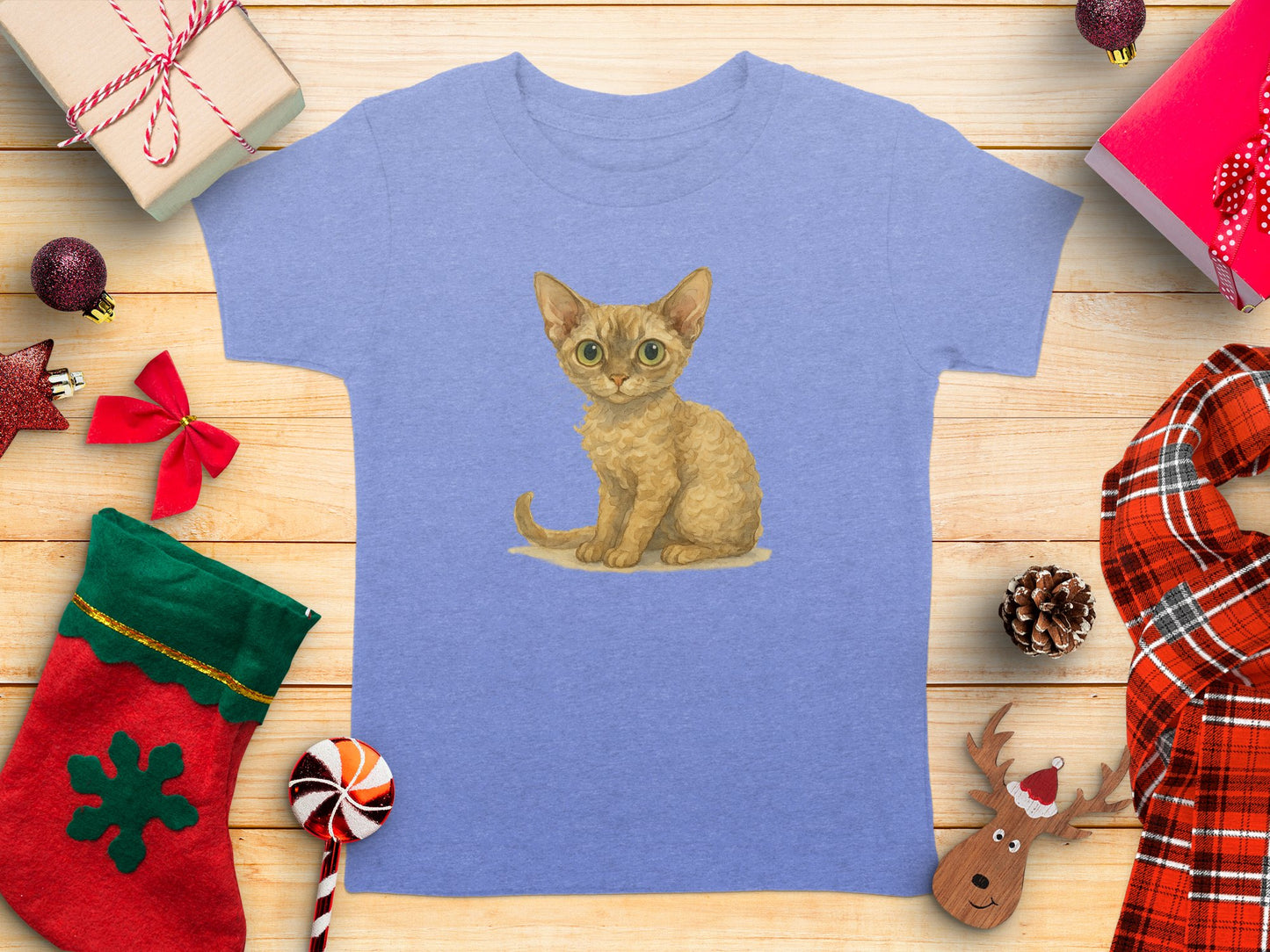 Cute Cat Design Kids Comfortable Casual T-Shirt product