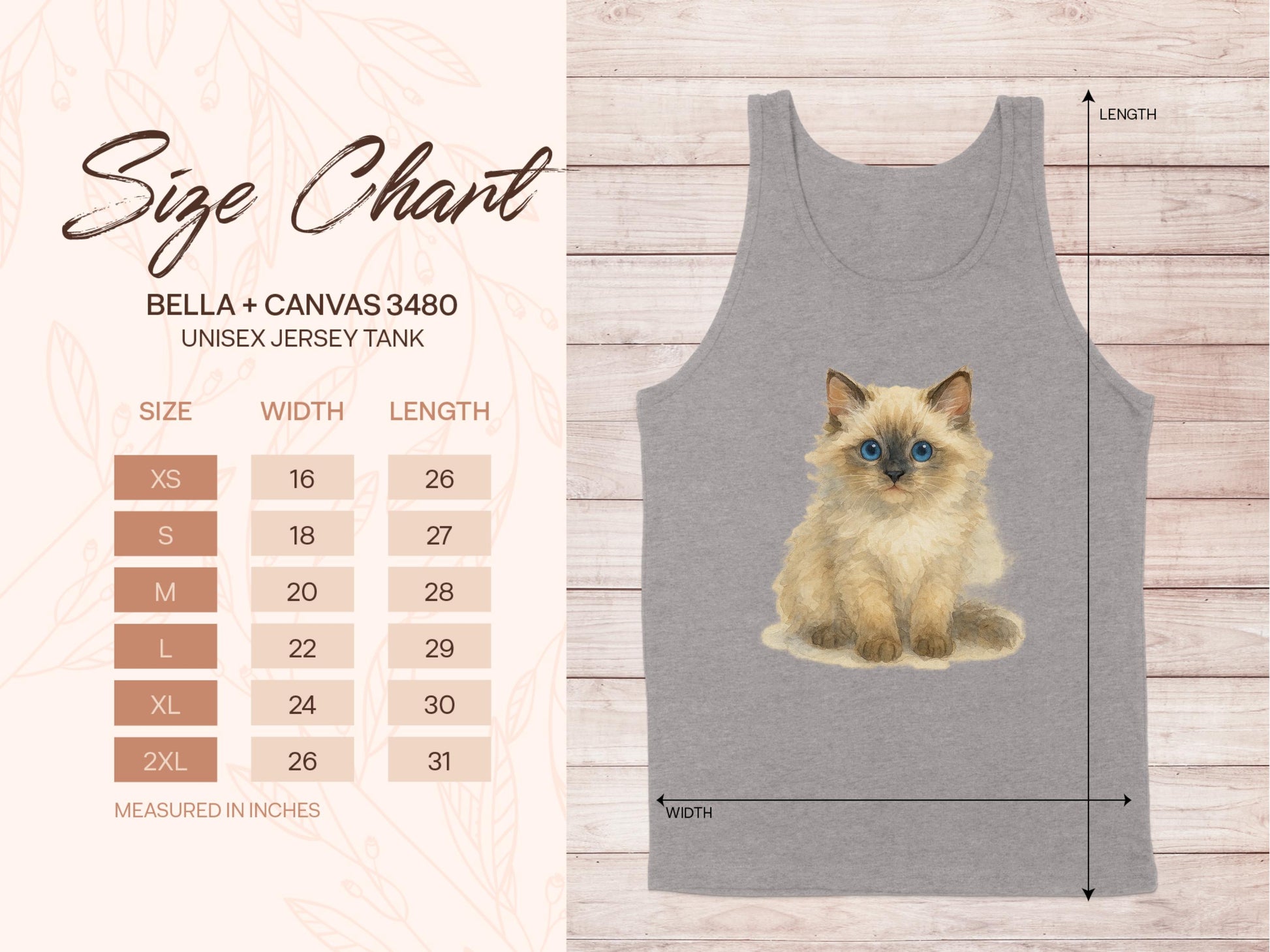 Stylish Tan Unisex Jersey Tank with Cat Print product type