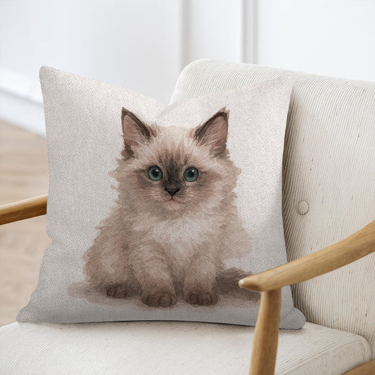 Adorable Fluffy Kitten Decorative Throw Pillow product
