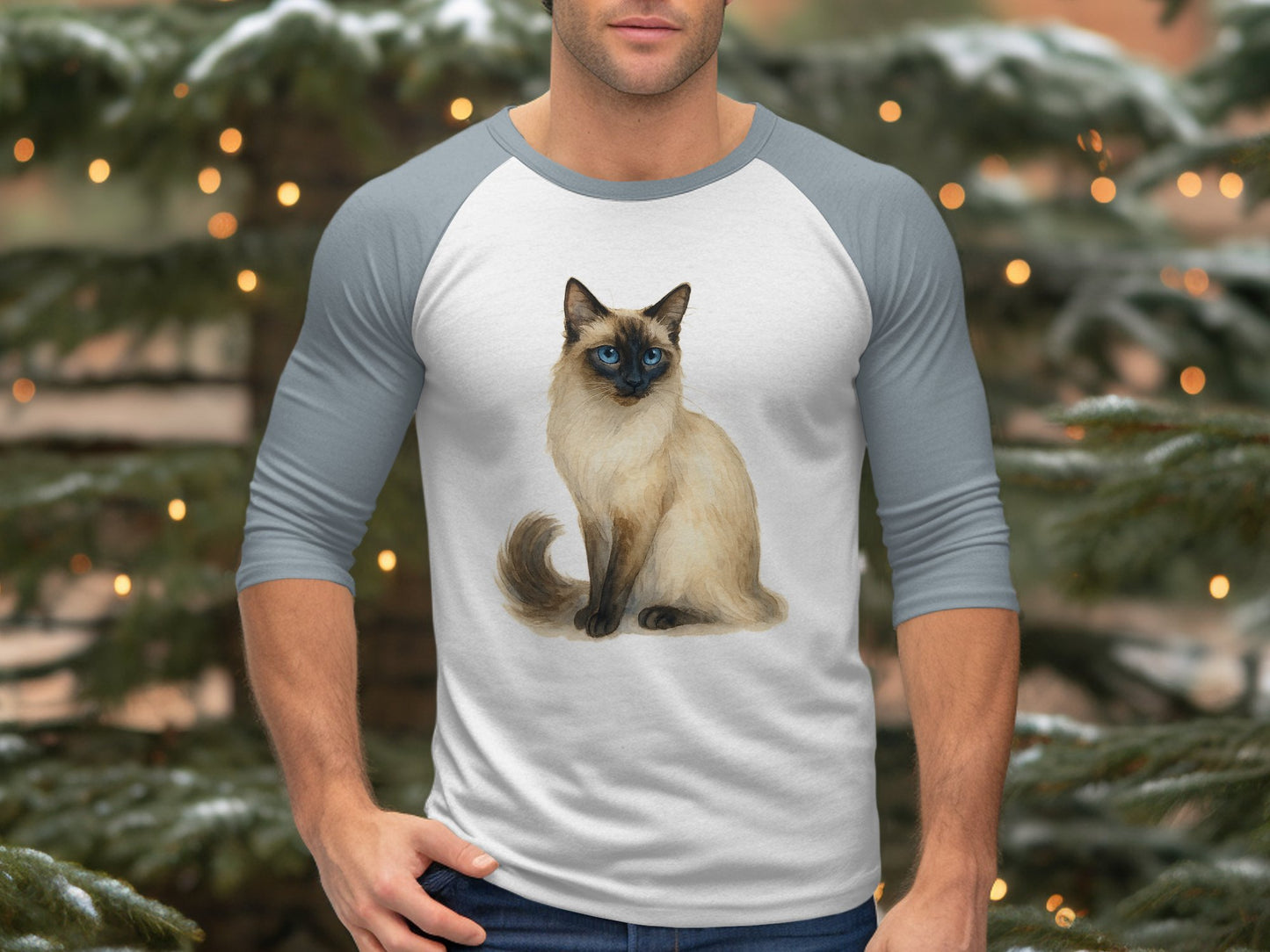 Stylish Raglan Shirt with Adorable Cat Design product type