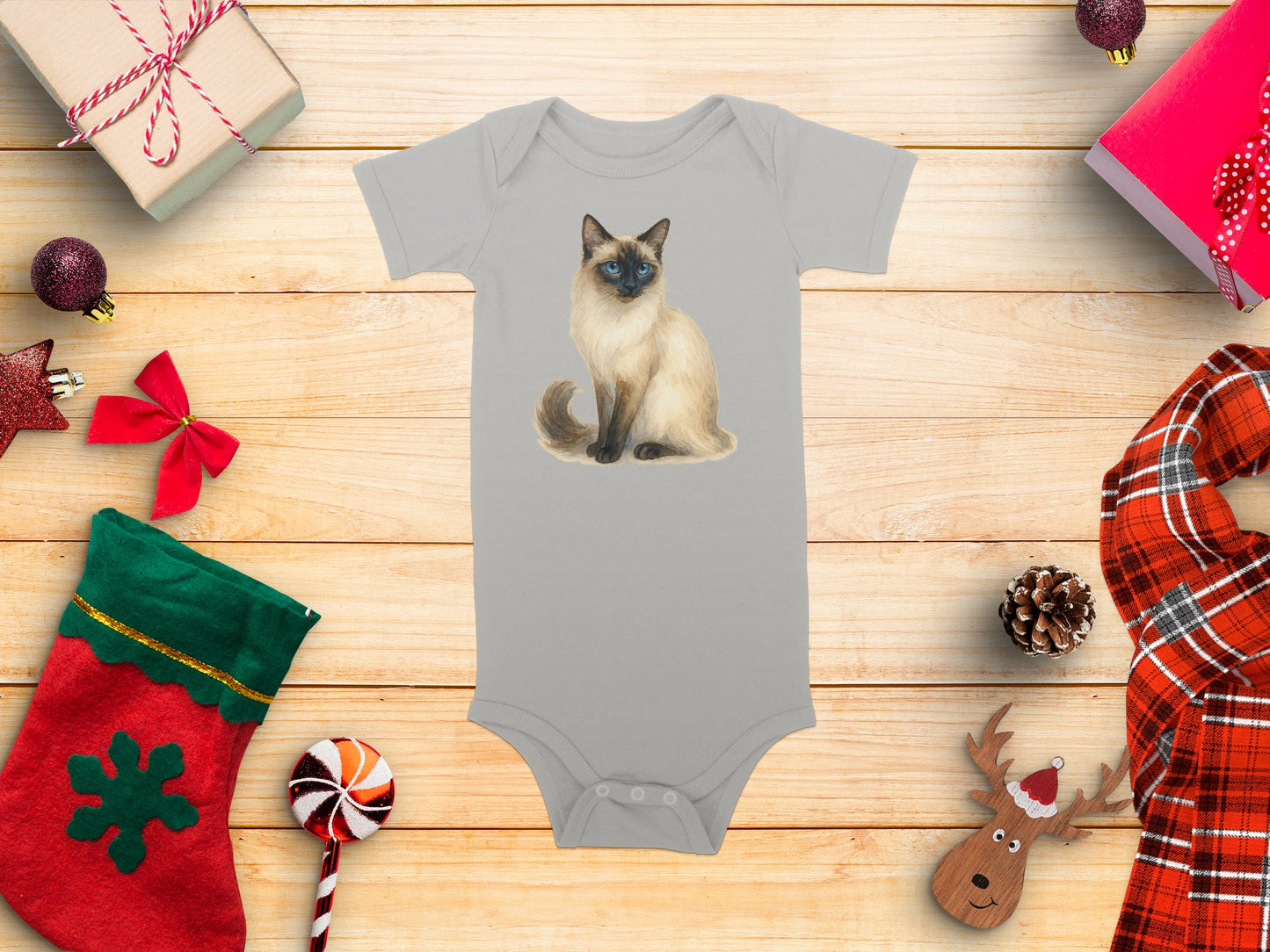 Cute Siamese Kitten Printed Baby Bodysuit product type