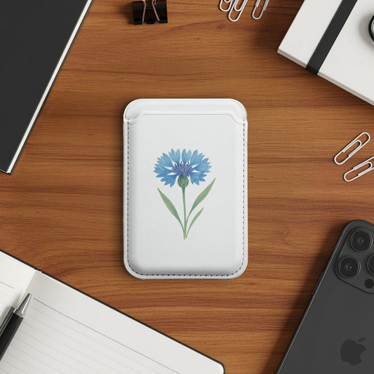 Elegant Blue Flower Design Slim Phone Wallet product type