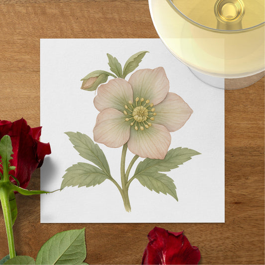 Delicate Floral Print Design Square Card product type
